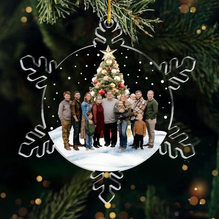 Custom Photo Acrylic Ornament - Personalized Christmas Birthday Gifts For Mom, Dad, Kids - Memories Made Together, Kept Forever